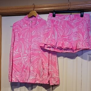 Lilly Pulitzer Luxletic Pink and White Patterned Apparel